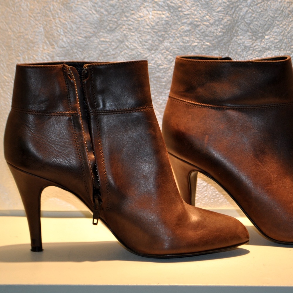 J. Crew women's brown leather ankle boots